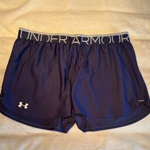 Under Armour Navy and Silver Women's Athletic Shorts